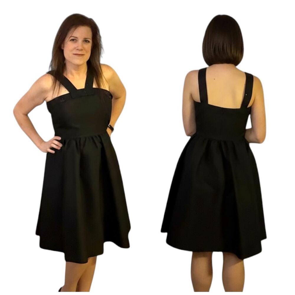 NWT Kate Spade A-line Dress Sz 4  Black Halter Sparkly Party Glam - w/ pockets!